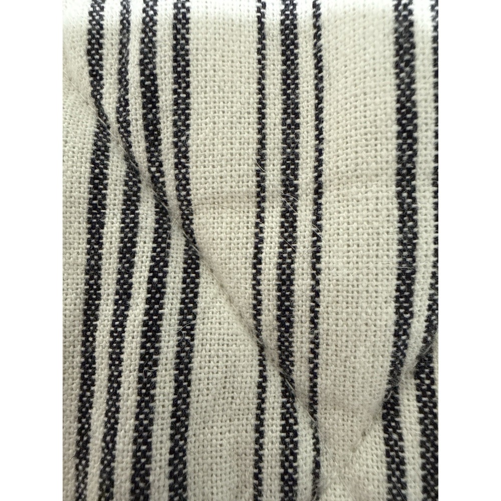Bee And Willow Colcha Matrimonial Queen Quilt Stripe Linen Look Farmhouse Cotton